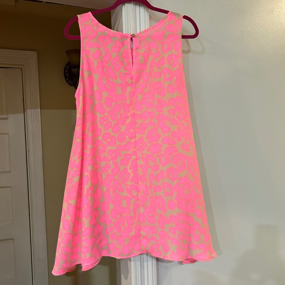 Buddy Love Adele Dress Large Pink Animal Print Sleeveless Casual Mini - Picture 6 of 6